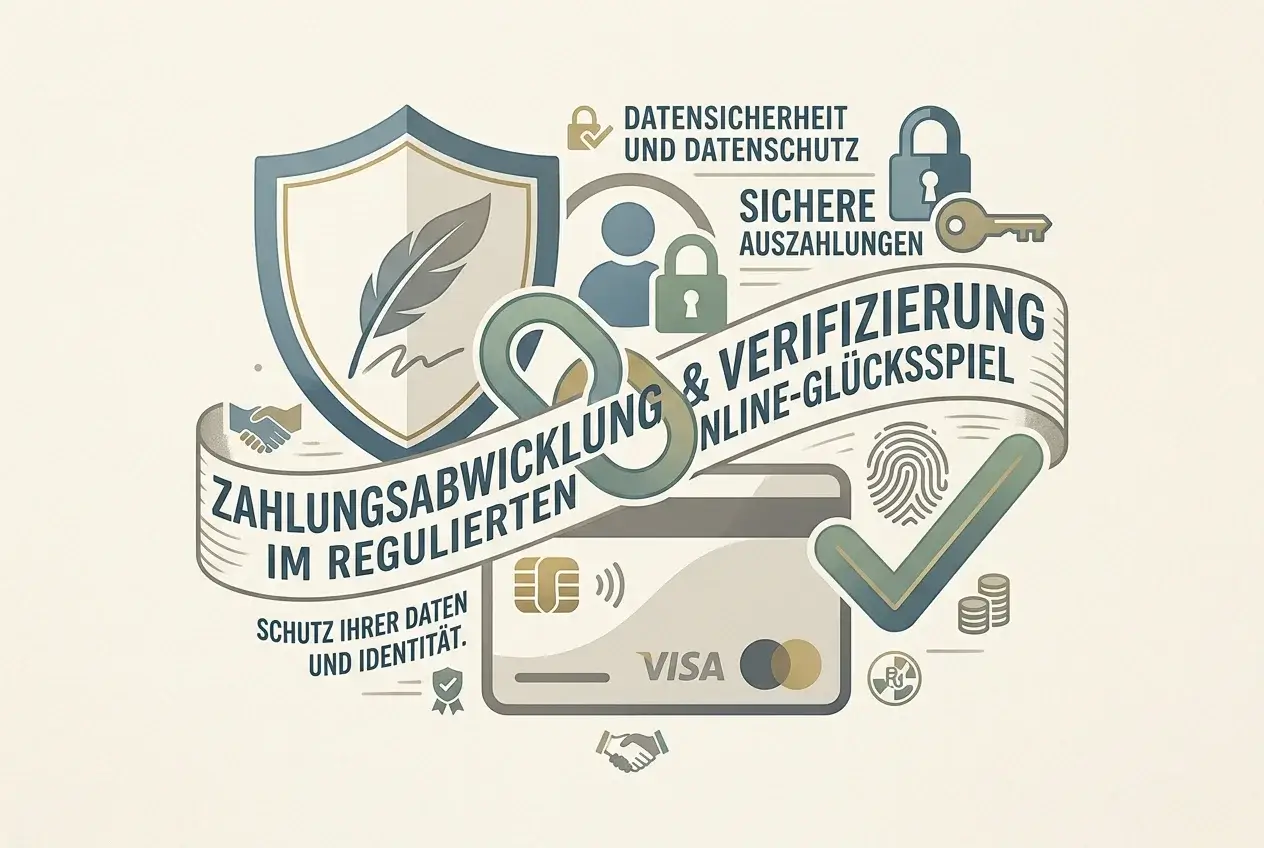 Ruhige Übersicht zu Spielkonto, Identitätsprüfung, Zahlungskonto und Datensicherheit